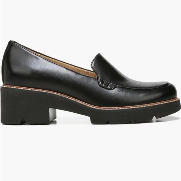 NEW Naturalizer BLACK Cabaret Loafer 2.25” CHUNKY BLOCK HEEL SZ 8.5 - Picture 4 of 13